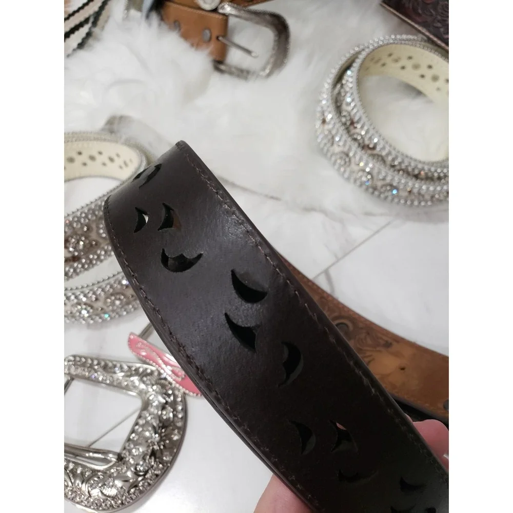 READ DESCRIPTION BROKEN PROJECT BELT LOT western rhinestone ariat cody james